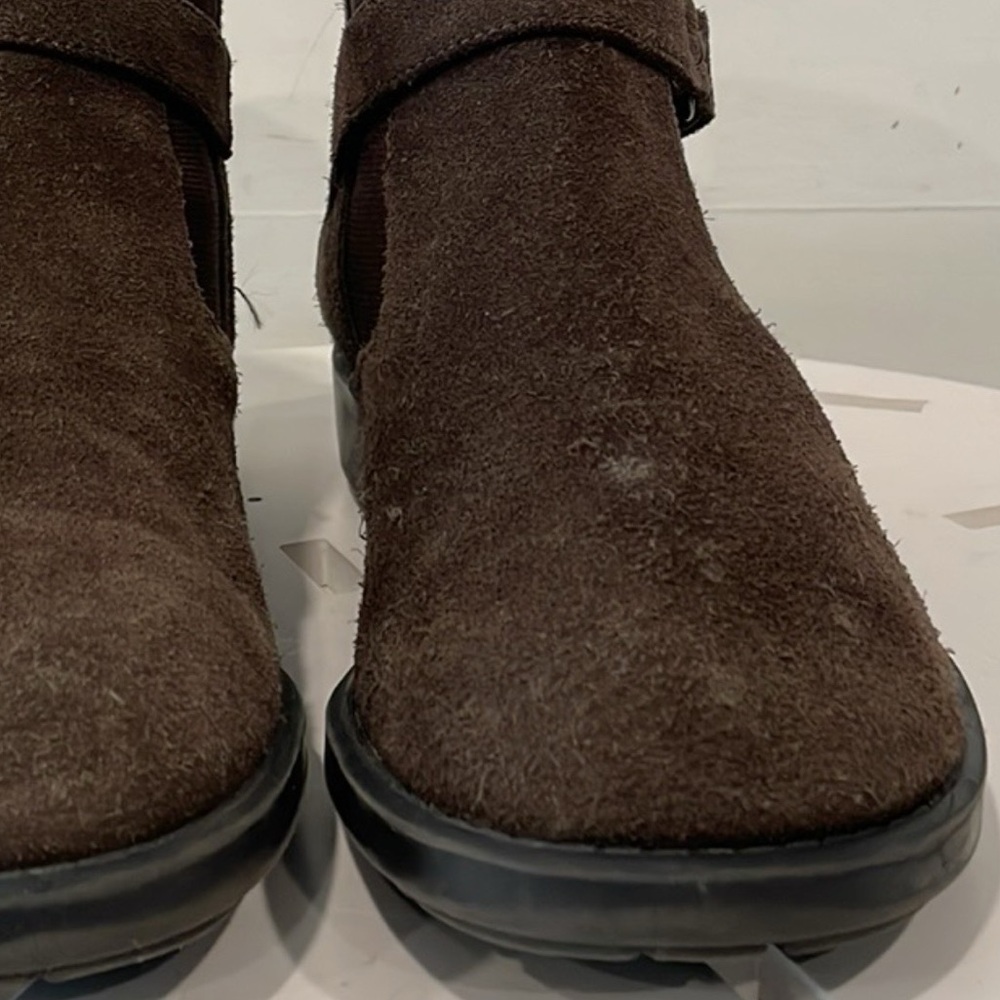 KEDS Womens Genuine Suede Ankle Boot Brown Sz 8.5 Buckle Pull On‎ - Picture 9 of 9